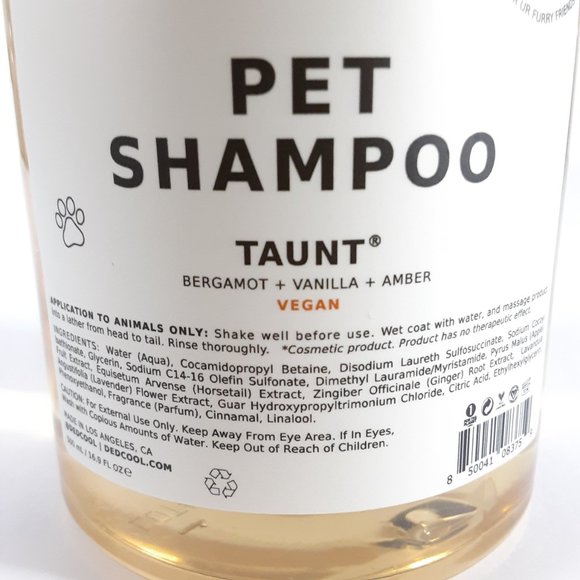 DedCool Dog Dedcool Pet Shampoo Taunt Bergamot Vanilla Amber Dog